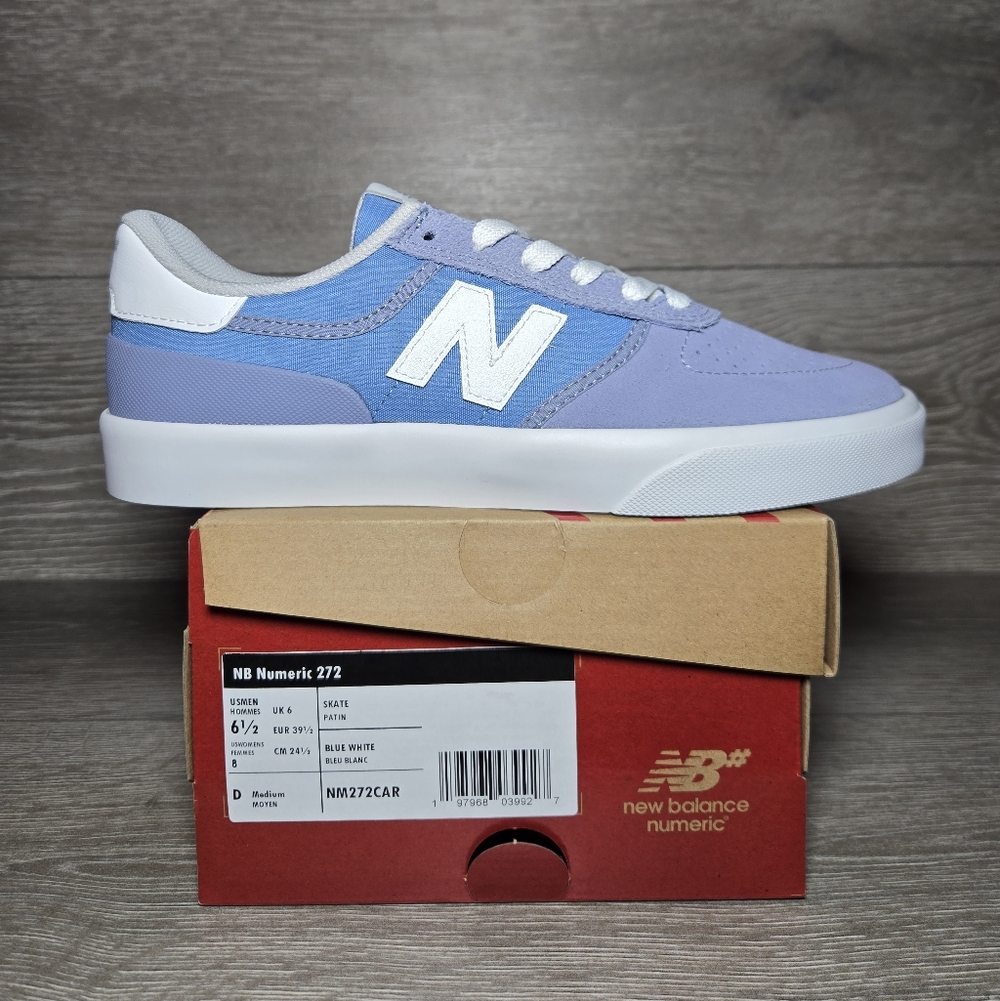 New Balance Numeric 272 Shoe Ocean Blue White Mens Size 6.5 / Womens Size 8 New